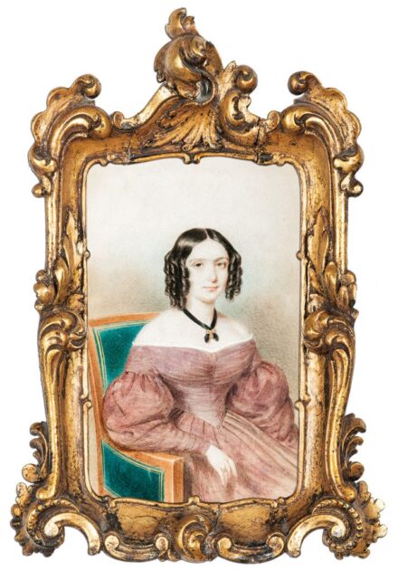 124. tétel, Rundgaldier, Ignaz (1799-1876): Hölgyportré     VÉDETT - NO EXPORT