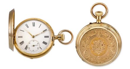 1130. tétel, Duplafedeles férfi zsebóra