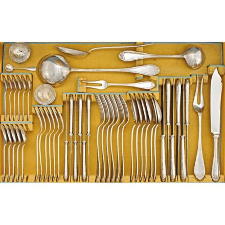 1101. tétel, Evőeszközkészlet, 6 személyes