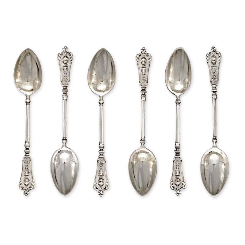 1098. tétel, Kávéskanálkészlet, 6 személyes