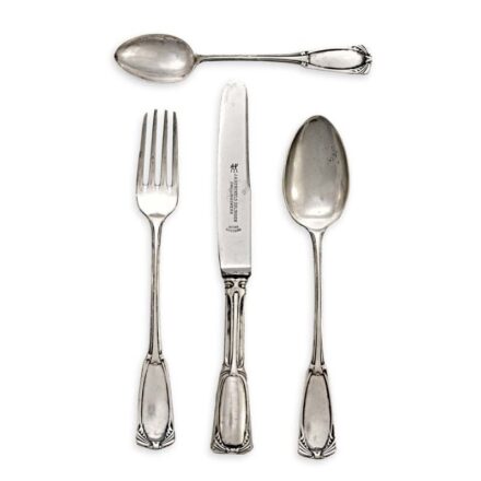 1090. tétel, Keresztelő készlet, 4 db-os