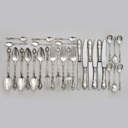 1071. tétel, Evőeszközkészlet, 6 személyes