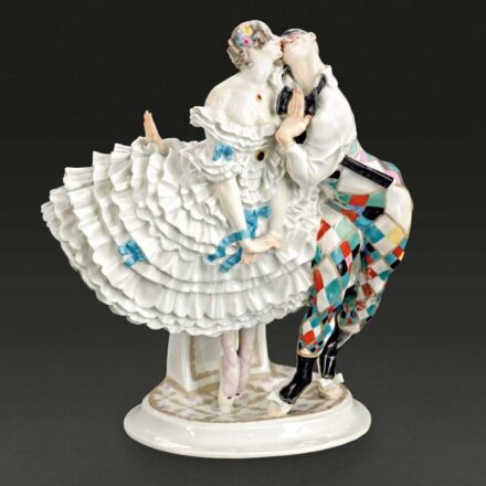 898. tétel, Harlequin és Kolumbina (az orosz balett karnevál figuracsoportból)