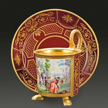 892. tétel, Csokoládés csésze és alj