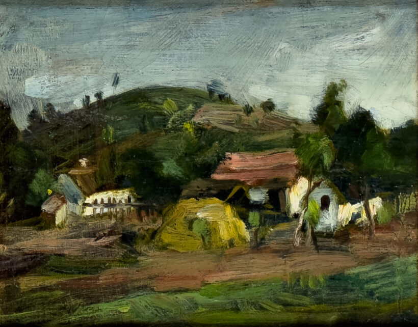 P. Bak János (1913 - 1981): Falusi részlet