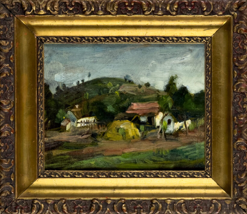 P. Bak János (1913 - 1981): Falusi részlet - Image 2