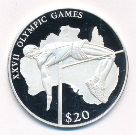 Libéria 2000. 20$ Ag 'XXVII. Nyári Olimpia' T:PP Liberia 2000. 20 Dollars Ag 'XXVII Summer Olympics' C:PP Krause KM#577