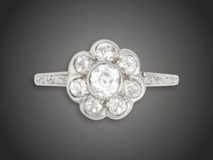 Gyűrű, 585 au, 8 bril. cca. 0,60 ct, 2,6 g 