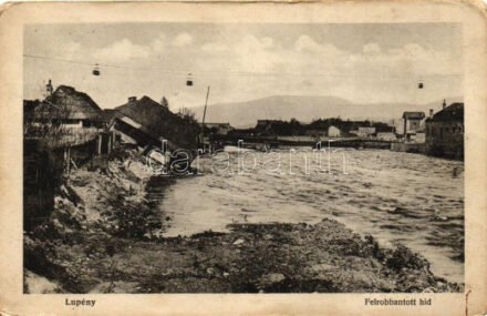 Lupény, Felrobbantott híd / blown-up bridge, Divald & Monostory