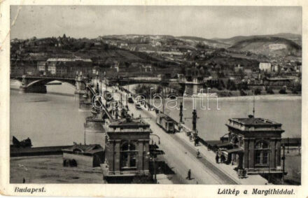 Budapest, Margit híd, Margitszigeti híd, villamosok (EB)