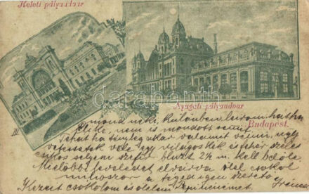 Budapest, Kelei és Nyugati pályaudvar, floral (vágott / cut)