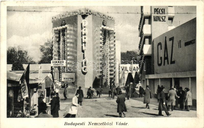 Budapest, Nemzetközi Vásár, Hikker fémbútor, Pécsi Koksz, Nikotex, Dohányjövedék (EB)