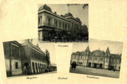 Szolnok, Városháza, megyeháza, vasútállomás, Konsitszky György kereskedése