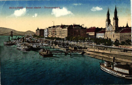 Budapest, Duna, gőzhajók (EK)