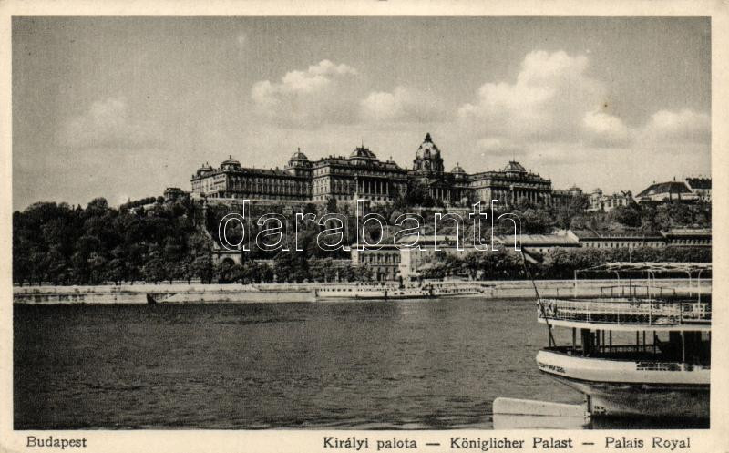 Budapest I. Királyi palota, gőzhajó (Rb)
