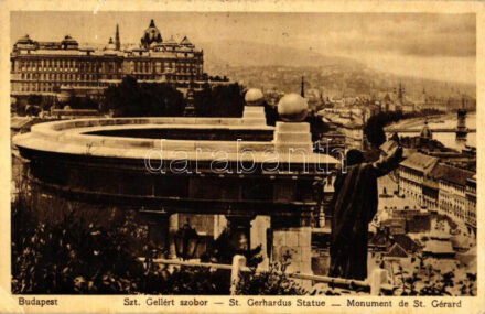 Budapest I. Szent Gellért szobor (ázott / wet damage)