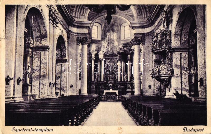 Budapest V. Egyetemi templom, belső (ázott / wet damage)