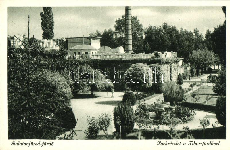Balatonfüred-fürdő, Tibor fürdő, park