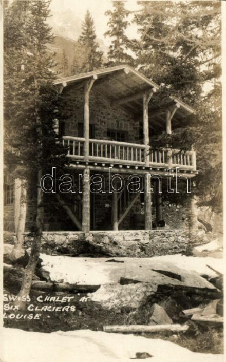 Lake Louise, Alberta; Swiss Chalet at Six Galciers, photo