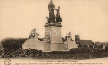 Liege, Liége; 'Monument á la mémoire de Zénobe Gramme' / monument of Zénobe Gramme
