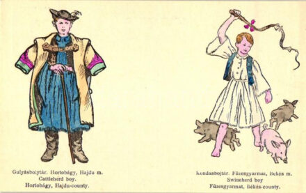 Gulyásbojtár Hortobágyról, Kondásbojtár Füzesgyarmatról; Magyar falusi gyermekek c. sorozat / Hungarian folklore s: Györffy Anna