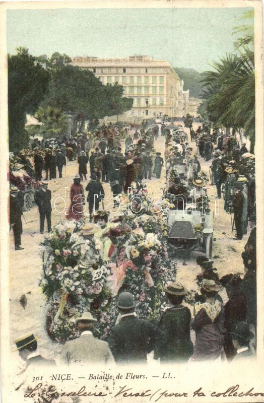 Nice, Bataille de Fleurs / flower march, automobile (Rb)