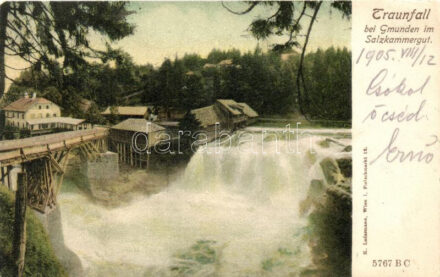 Gmunden, Traunfall / waterfall, bridge