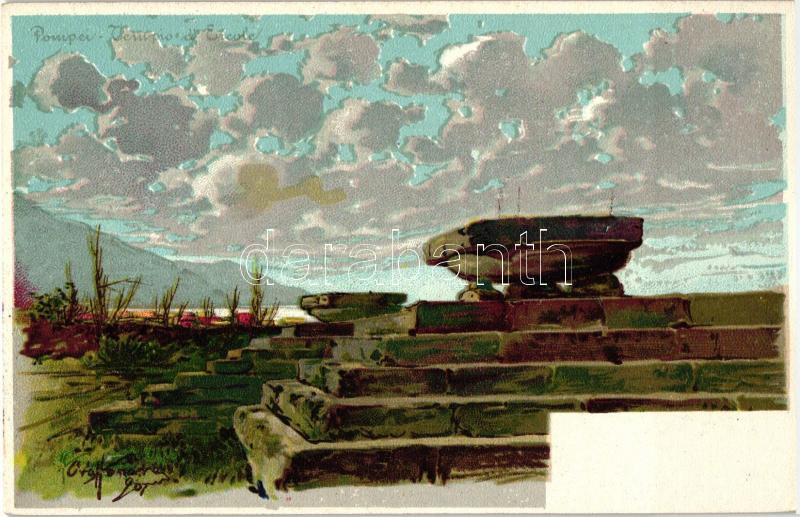 Pompei, Vempio d'Ercole, E. Ragozino litho s: Craffonara
