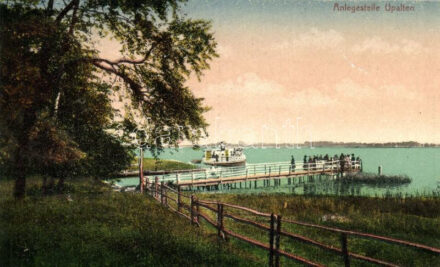 Upalty, Upalten; Anlegestelle / port, steamship (cut)