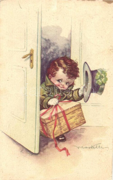 Italian art postcard, child s: V. Castelli
