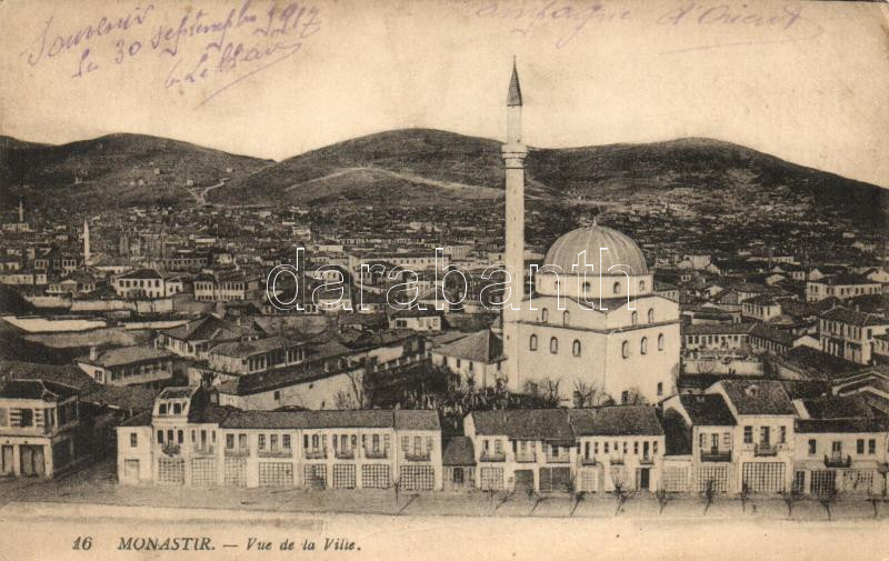 Bitola, Monastir; 'Vue de la Ville' / view of the town, mosque (EK)