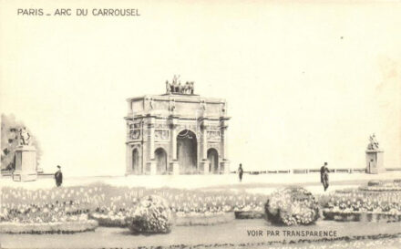 Paris, 'Arc du Carrousel' / Carrousel triumphal arch; Breveté S.G.D.G., hold to light (non PC)