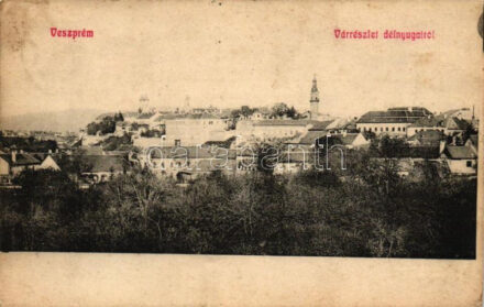 Veszprém, Várrészlet délnyugatról, Katz Adolf kiadása (EK)