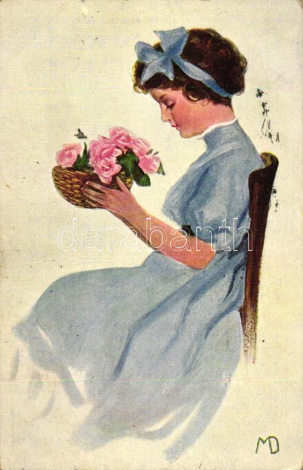 Lady with a basket of Roses, Monopol Serie 239 s: MD (EK)