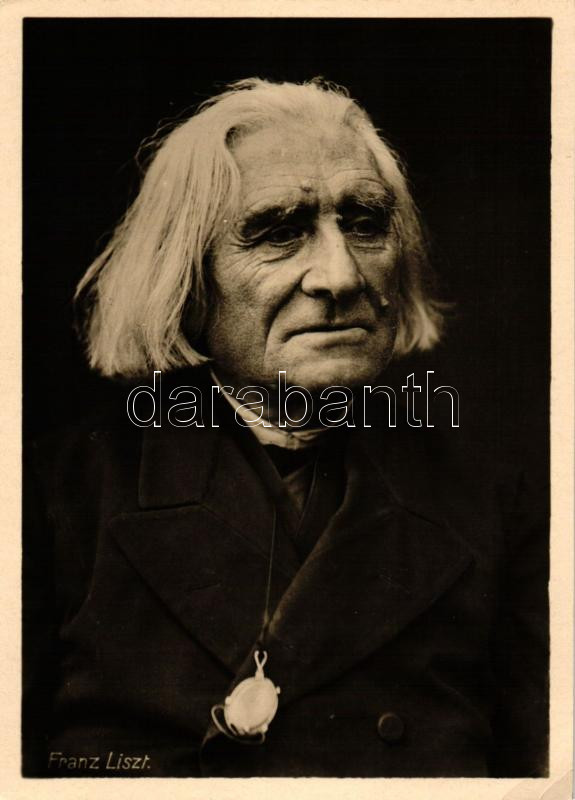 Liszt Ferenc, a képet készítette L. Held Weimarban / Franz Liszt, picture taken by L. Held in Weimar (EB)