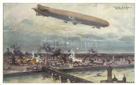 Deutscher Luftflotten-Verein / World War I German military airship 'Schütte-Lanz' bombing Warsaw, s: Hans Rudolf Schulze (EK)