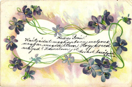 Flowers, keyhole, litho (EB)