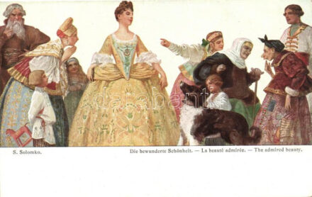 The admired beauty / Russian art postcard, T.S.N. R.M. No. 75. s: S. Solomko