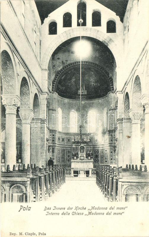 Pola, Das Innere der Kirche Madonna del mare / church interior