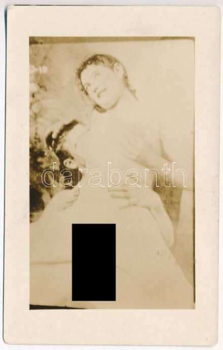 Századfordulós pornó fotó / Vintage pornographic photo postcard (EK)