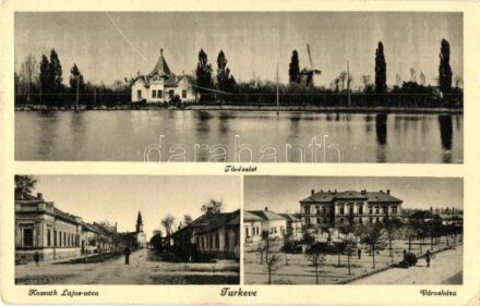 Túrkeve, tó, városháza, Kossuth Lajos utca (EK)