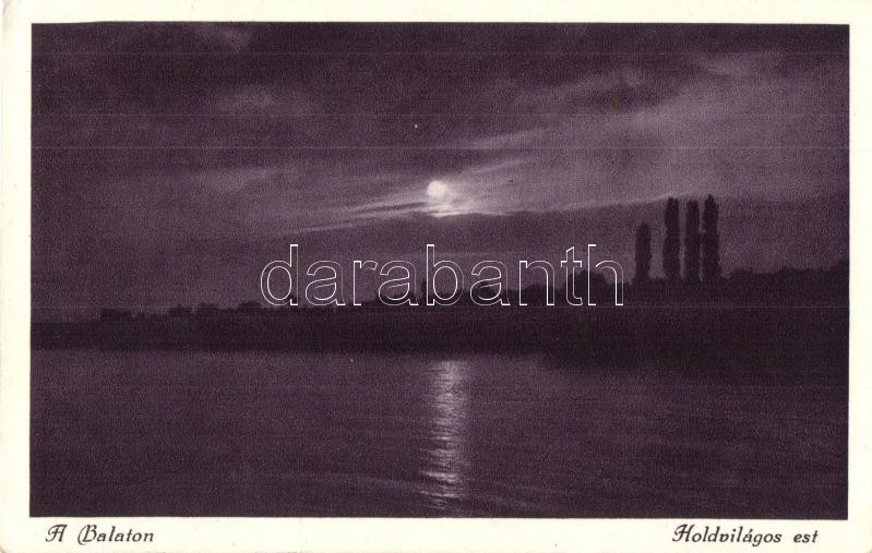 A Balaton. Holdvilágos est. kiadja: Monostory György 450. sz.