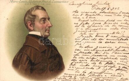 1902 Marie Louis Alphonse de Prat de Lamartine / Alphonse de Lamartine, French writer. litho