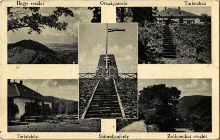 1941 Sátoraljaújhely, Országzászló, Hegyi részlet, Turistaház, Zsólyomka