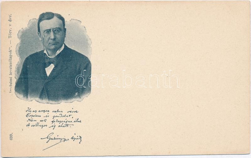 Gabányi Árpád. 'Irodalmi Levelezőlapok' 699. / Hungarian actor
