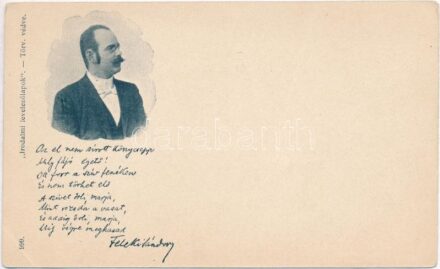 Feleky (Feleki) Sándor. 'Irodalmi Levelezőlapok' 999. / Hungarian physician and writer (fa)