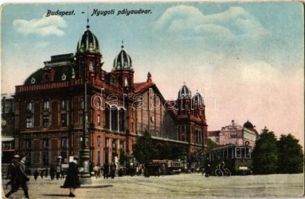 Budapest VI. Nyugati pályaudvar, vasútállomás, villamos, kerékpár (EK)