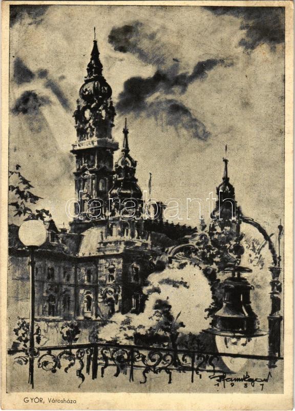 Győr, Városháza. Kiadja Tóth János s: Pfannl Egon (fl)