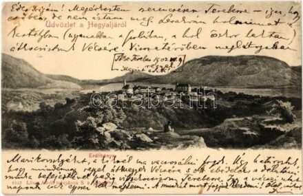 1903 Erdőbénye, Üdvözlet a Hegyaljáról. Kiadja Lövy Adolf 6132.