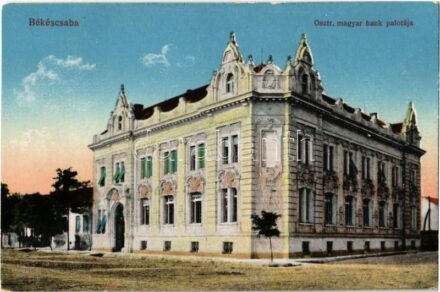 1918 Békéscsaba, Osztrák-Magyar Bank + 'SZEGED - NAGYVÁRAD 28.' vasúti mozgóposta bélyegző